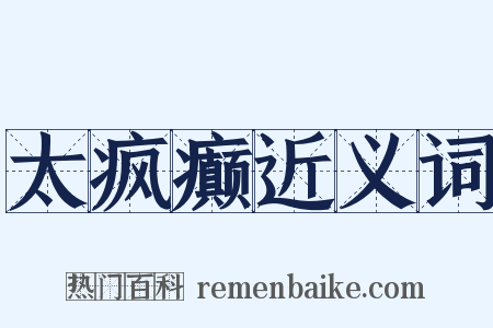 太疯癫近义词是什么意思的图片